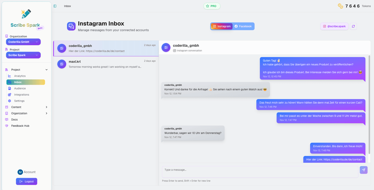 Unified Messaging Inbox